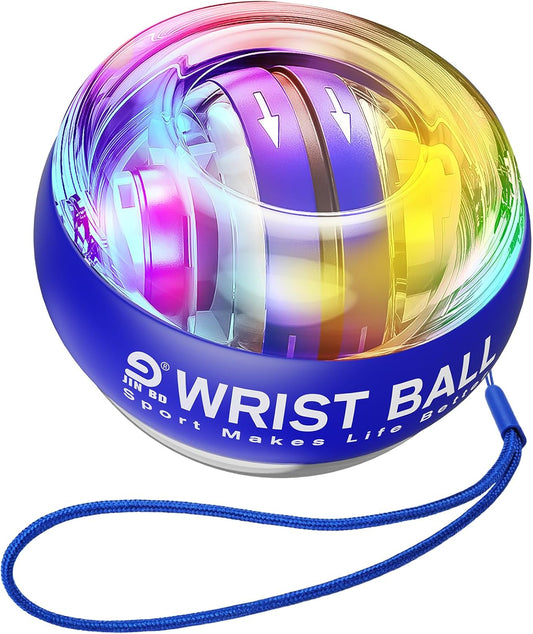 Gyroscopic Forearm Exerciser with Auto-Start Feature for Strengthening Arms, Fingers, and Muscles